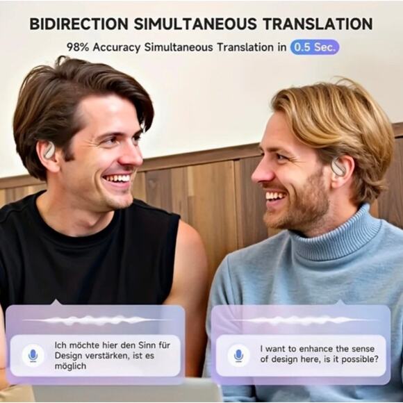 WORLD TALK 156 Languages 3 in 1 Translation Earbuds Professional Edition, NEW. - Picture 2 of 8